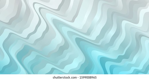 Light BLUE vector backdrop with circular arc. Illustration in halftone style with gradient curves. Pattern for websites, landing pages.