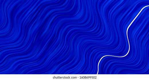 Light BLUE vector backdrop with circular arc. Abstract gradient illustration with wry lines. Pattern for websites, landing pages.