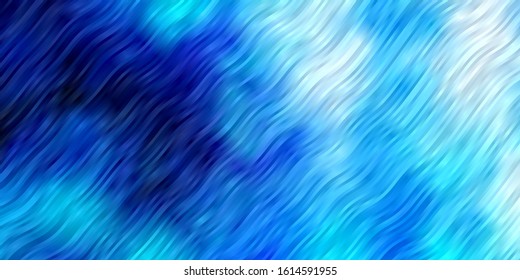 Light BLUE vector backdrop with circular arc. Colorful illustration, which consists of curves. Pattern for commercials, ads.