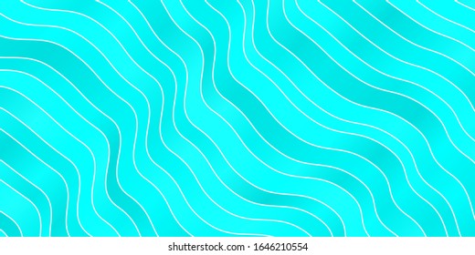 Light BLUE vector backdrop with circular arc. Colorful abstract illustration with gradient curves. Best design for your ad, poster, banner.