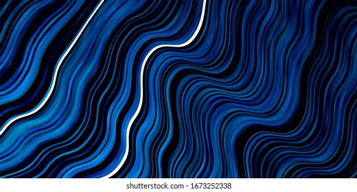 Light BLUE vector backdrop with circular arc. Bright illustration with gradient circular arcs. Pattern for websites, landing pages.