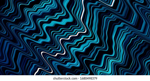 Light BLUE vector backdrop with circular arc. Colorful abstract illustration with gradient curves. Pattern for business booklets, leaflets