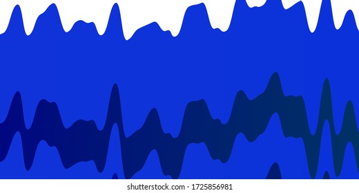 Light BLUE vector backdrop with circular arc. Colorful illustration, which consists of curves. Pattern for commercials, ads.