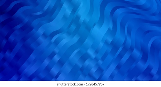 Light BLUE vector backdrop with circular arc. Colorful abstract illustration with gradient curves. Best design for your ad, poster, banner.
