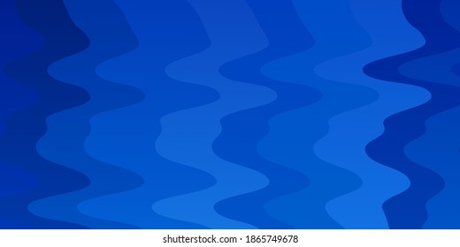 Light BLUE vector backdrop with circular arc. Bright sample with colorful bent lines, shapes. Template for your UI design.