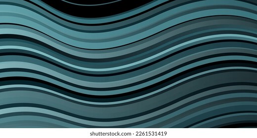 Light BLUE vector backdrop with circular arc. Colorful illustration in abstract style with bent lines. Pattern for booklets, leaflets.