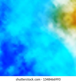 Light BLUE vector backdrop with cumulus. Abstract colorful clouds on gradient illustration. Pattern for your booklets, leaflets.