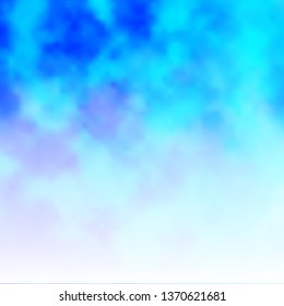 Light BLUE vector backdrop with cumulus. Shining illustration with abstract gradient clouds. Pattern for your commercials.