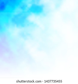 Light BLUE vector backdrop with cumulus. Colorful illustration with abstract gradient clouds. Beautiful layout for uidesign.