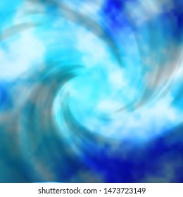 Light BLUE vector backdrop with cumulus. Abstract colorful clouds on gradient illustration. Template for websites.