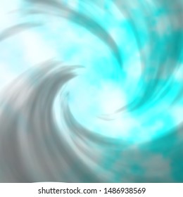 Light BLUE vector backdrop with cumulus. Shining illustration with abstract gradient clouds. Template for landing pages.