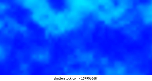 Light BLUE vector backdrop with cumulus. Abstract colorful clouds on gradient illustration. Template for landing pages.