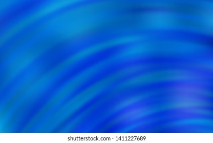 Light BLUE vector backdrop with curved lines. A shining illustration, which consists of curved lines. Abstract design for your web site.