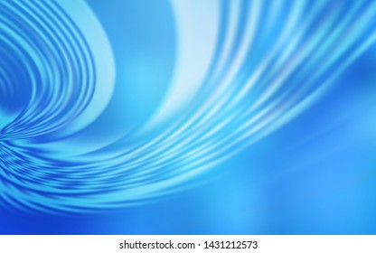 Light BLUE vector backdrop with curved lines. A circumflex abstract illustration with gradient. Abstract style for your business design.