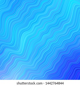 Light BLUE vector backdrop with curved lines. Brand new colorful illustration in simple style. A new texture for your  ad, booklets, leaflets.
