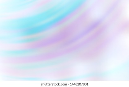 Light BLUE vector backdrop with curved lines. A sample with colorful lines, shapes. Elegant pattern for a brand book.