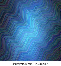Light BLUE vector backdrop with curved lines. A sample with colorful lines, shapes. Brand new design for your ads, poster, banner.