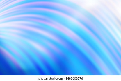 Light BLUE vector backdrop with curved lines. Brand new colorful illustration in simple style. Elegant pattern for a brand book.