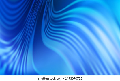 Light BLUE vector backdrop with curved lines. Colorful illustration in simple style with gradient. A completely new template for your design.