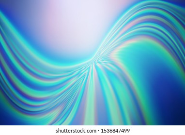 Light BLUE vector backdrop with curved lines. A circumflex abstract illustration with gradient. Elegant pattern for a brand book.