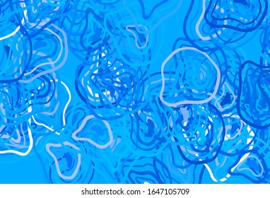 Light BLUE vector backdrop with curved lines. Colorful illustration in abstract style with gradient. Elegant pattern for a brand book.