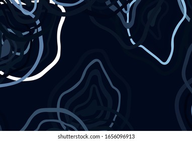 Light BLUE vector backdrop with curved lines. Geometric illustration in abstract style with gradient.  A completely new template for your design.