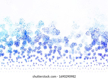 Fondo vectorial AZUL claro con líneas curvas. Ilustración abstracta de brillo con líneas irregulares.  Patrón para el diseño de su empresa.