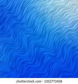 Light BLUE vector backdrop with curves. Colorful abstract illustration with gradient curves. Smart design for your promotions.