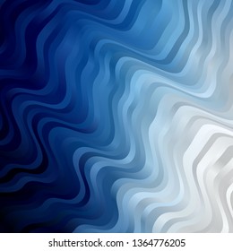 Light BLUE vector backdrop with curves. Abstract gradient illustration with wry lines. Template for cellphones.