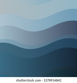 Light BLUE vector backdrop with curves. Colorful geometric sample with gradient curves.  Pattern for websites, landing pages.
