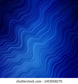 Light BLUE vector backdrop with curves. Brand new colorful illustration with bent lines. Template for cellphones.