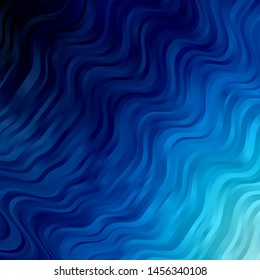 Light BLUE vector backdrop with curves. Bright illustration with gradient circular arcs. Template for cellphones.