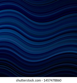 Light BLUE vector backdrop with curves. Colorful abstract illustration with gradient curves. Best design for your posters, banners.