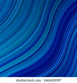 Light BLUE vector backdrop with curves. Colorful abstract illustration with gradient curves. Smart design for your promotions.