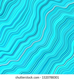 Light BLUE vector backdrop with curves. Abstract gradient illustration with wry lines. Smart design for your promotions.