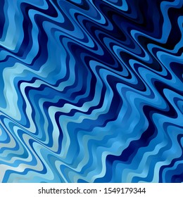 Light BLUE vector backdrop with curves. Colorful illustration, which consists of curves. Best design for your ad, poster, banner.