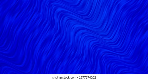 Light BLUE vector backdrop with curves. Brand new colorful illustration with bent lines. Pattern for commercials, ads.