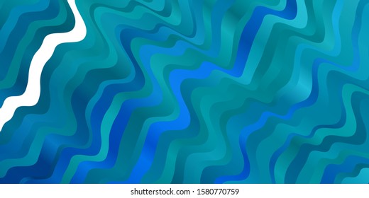 Light BLUE vector backdrop with curves. Colorful illustration in abstract style with bent lines. Template for cellphones.