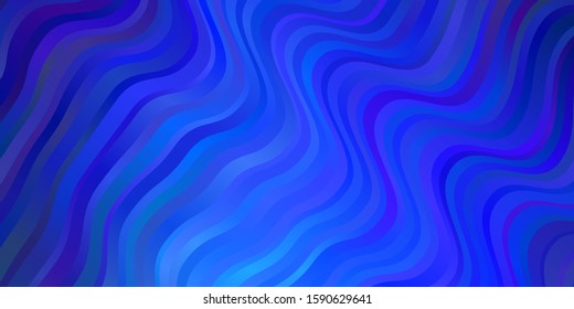 Light BLUE vector backdrop with curves. Abstract gradient illustration with wry lines. Best design for your posters, banners.