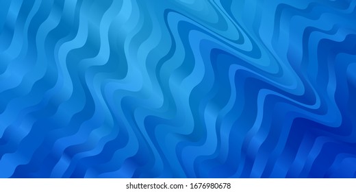 Light BLUE vector backdrop with curves. Illustration in abstract style with gradient curved.  Pattern for websites, landing pages.