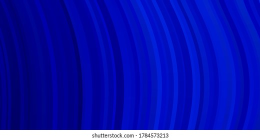 Light BLUE vector backdrop with curves. Abstract gradient illustration with wry lines. Pattern for busines booklets, leaflets