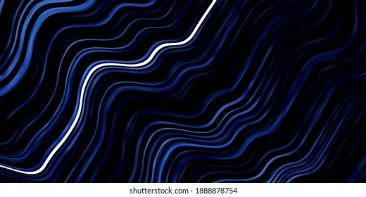 Light BLUE vector backdrop with curves. Colorful geometric sample with gradient curves.  Pattern for commercials, ads.