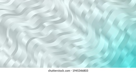 Hellblauer Vektorhintergrund mit Kurven. Helle Illustration mit Farbverlauf-Kreisbögen. Muster für Bushs, Broschüren