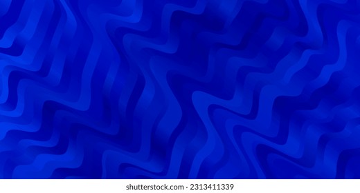 Hellblauer Vektorhintergrund mit Kurven. Helle Illustration mit Farbverlauf-Kreisbögen. Muster für Werbung, Werbung.