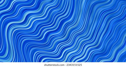 Light BLUE vector backdrop with curves. Bright sample with colorful bent lines, shapes. Pattern for commercials, ads.