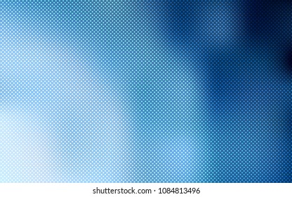 Light BLUE vector backdrop with dots. Glitter abstract illustration with blurred drops of rain. Pattern can be used for ads, leaflets.