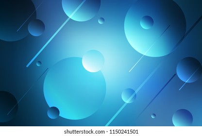 Light BLUE vector backdrop with dots. Blurred decorative design in abstract style with bubbles. Pattern can be used for futuristic ad, booklets.