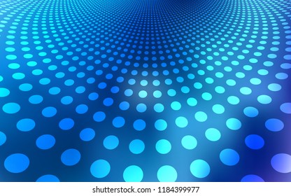 Light BLUE vector backdrop with dots. Glitter abstract illustration with blurred drops of rain. New design for ad, poster, banner of your website.