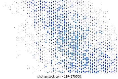 Light BLUE vector backdrop with dots. Blurred bubbles on abstract background with colorful gradient. Pattern for beautiful websites.