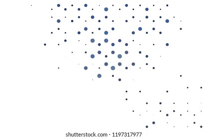 Light BLUE vector backdrop with dots. Modern abstract illustration with colorful water drops. Design for business adverts.